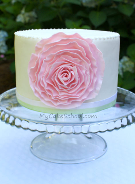 Birthday Cake with Fondant Flowers