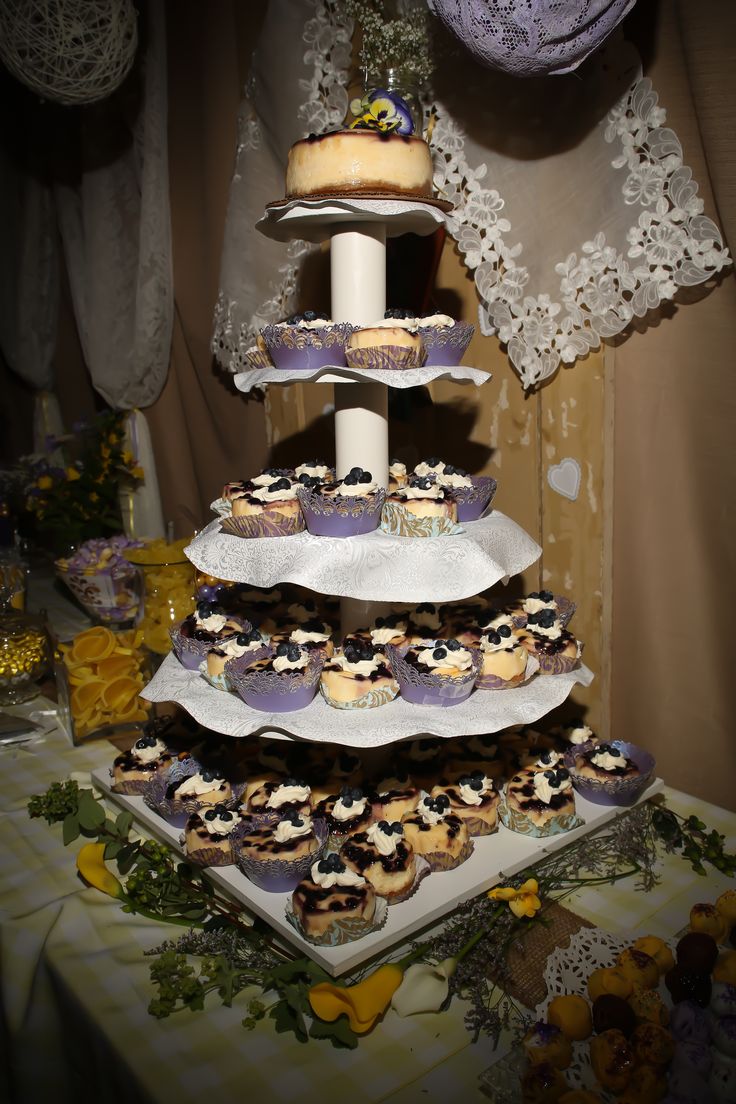 Blueberry Cheesecake Wedding Cake