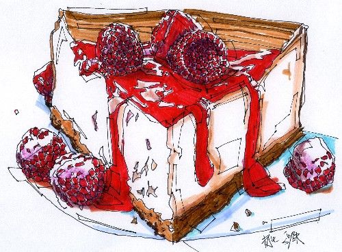 Cheese Cake Drawing