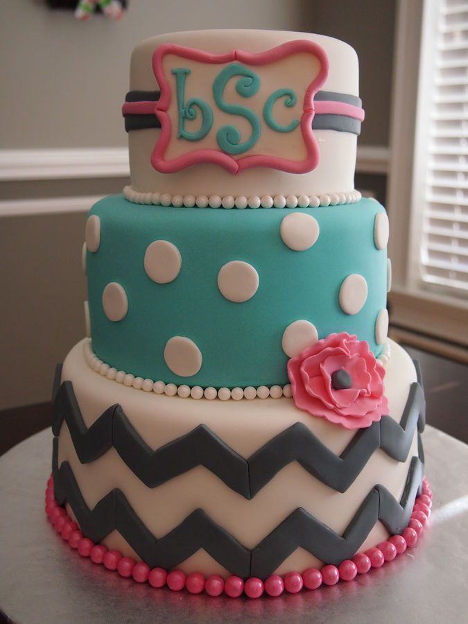 11 Photos of Teen Birthday Cakes Chevron