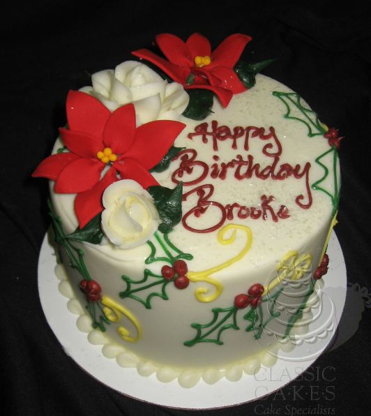 Christmas Holiday Birthday Cake