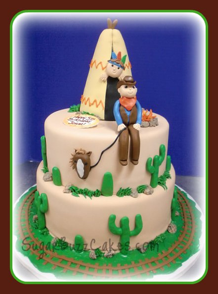 Cowboys and Indians Birthday Cakes