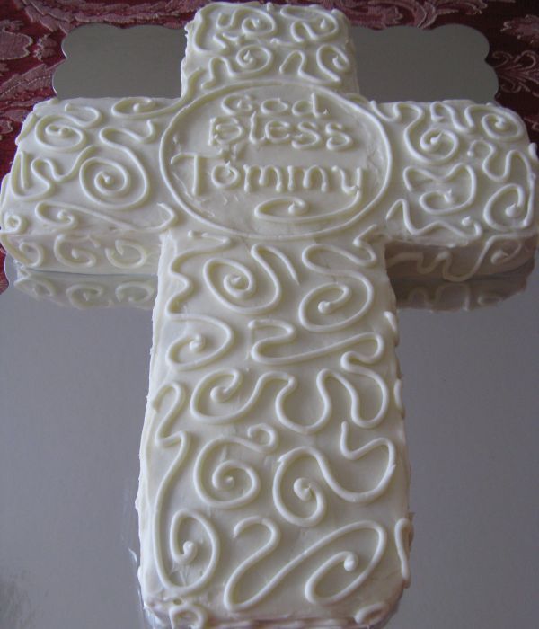 Cross Cake with Swirls