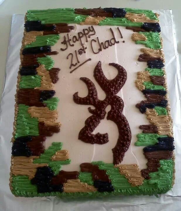 Deer Hunting Birthday Cake