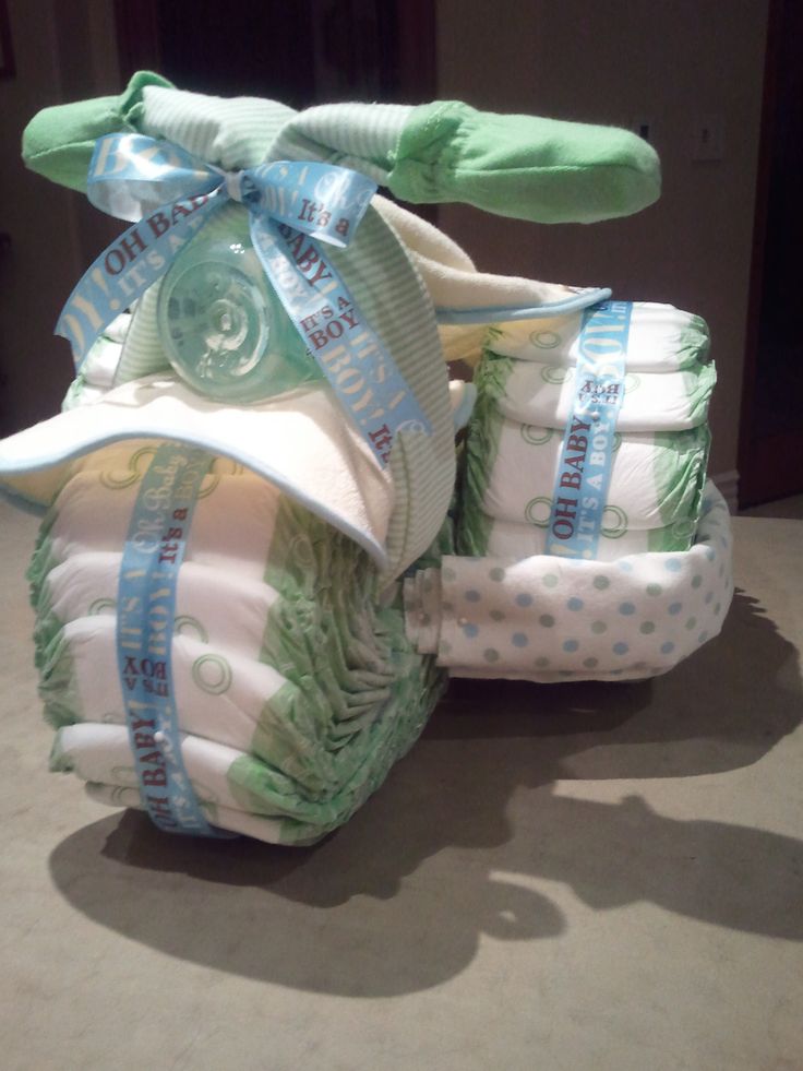 DIY Baby Shower Tricycle Diaper Cakes