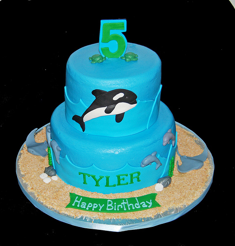 Dolphin Themed Birthday Cake