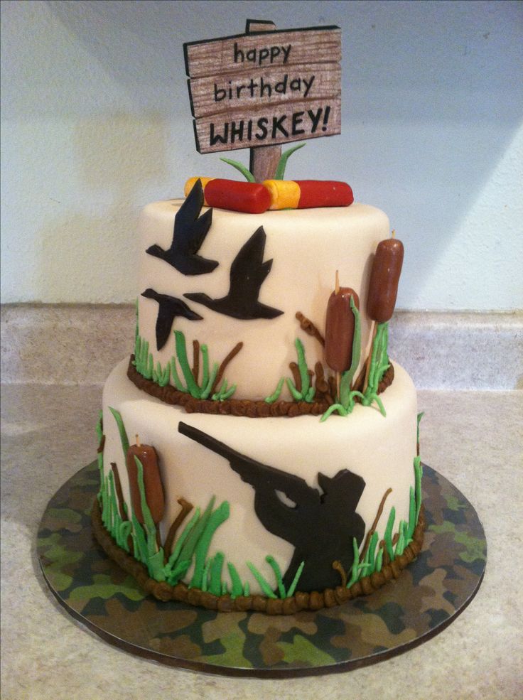 Duck Hunting Birthday Cake