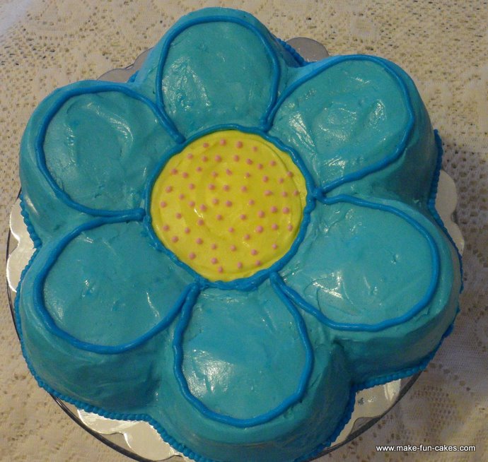 Easy Girls Birthday Cake with Flowers