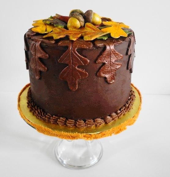 Fall Leaves Birthday Cake