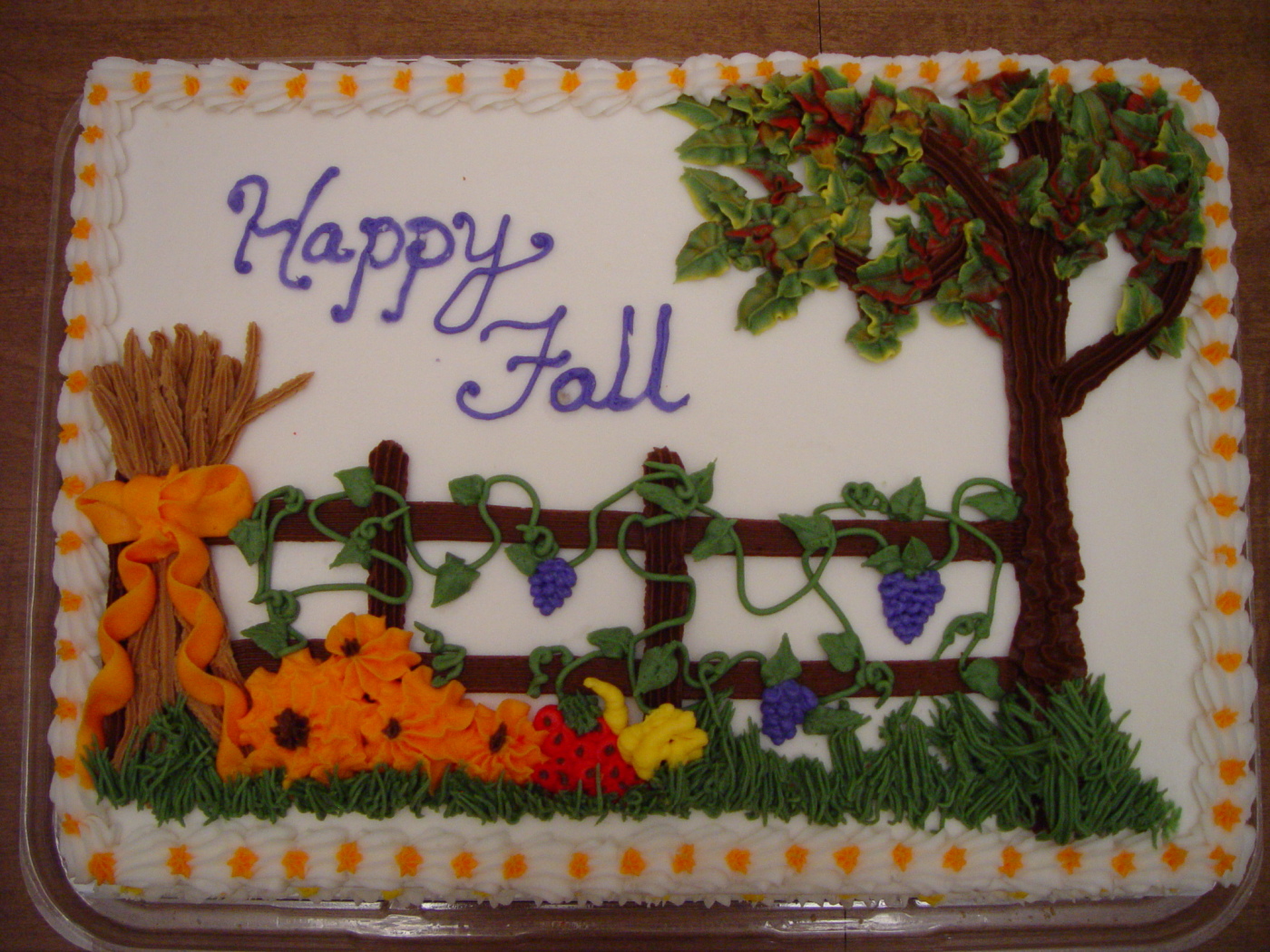 Fall Sheet Cake Decorating Ideas