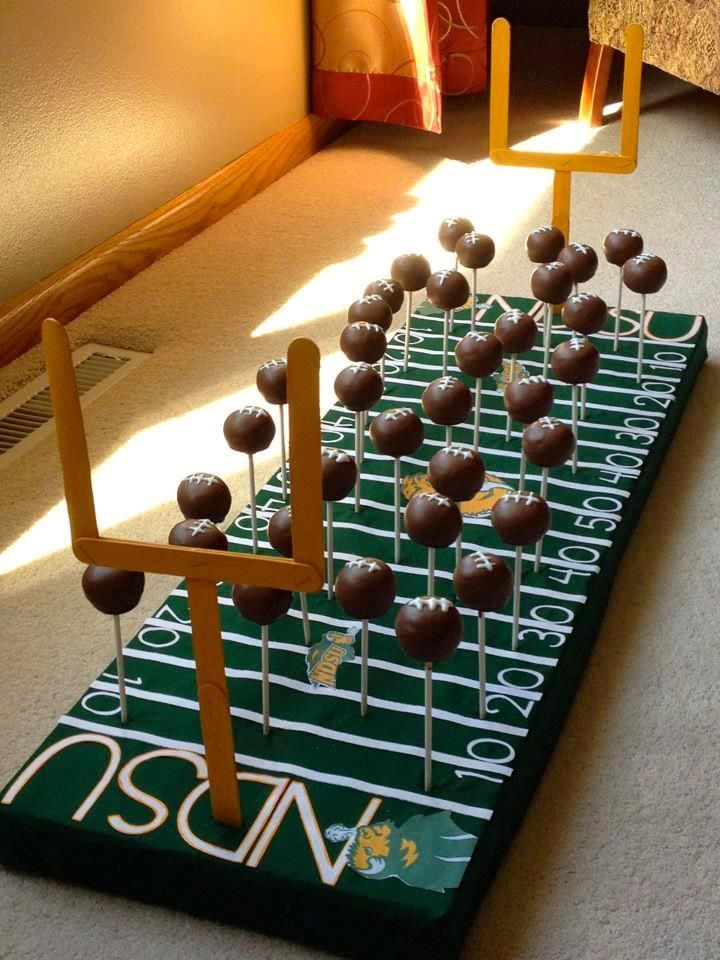 Football Field Cake Pops