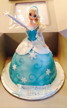 Frozen Elsa Doll Cake