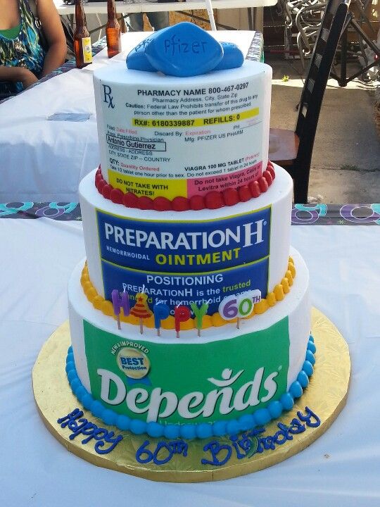 Funny 60th Birthday Cake