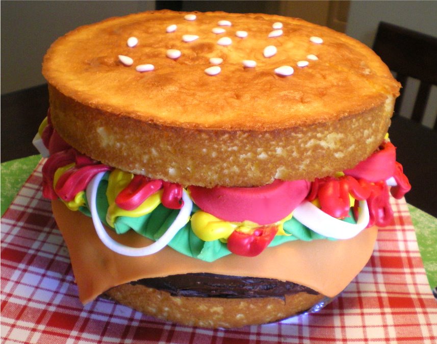 Hamburger Birthday Cake