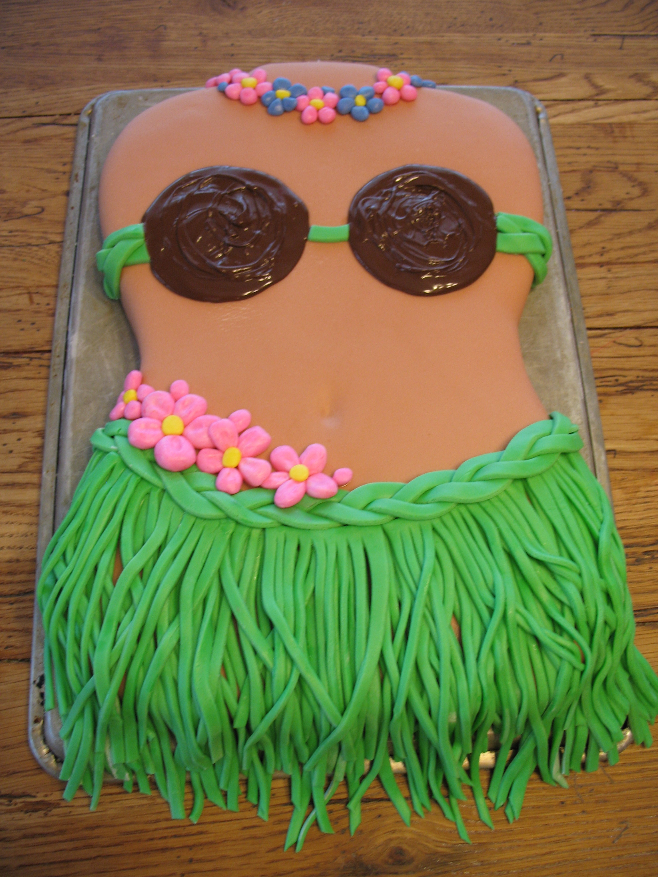 Hawaiian Luau Birthday Cake