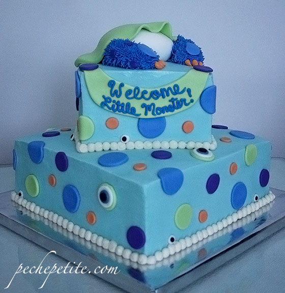 Inc.theme Monsters Baby Shower Cake