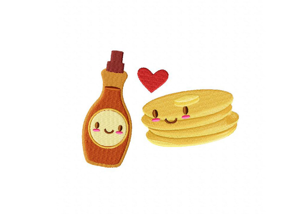 Machine Embroidery Pancakes Design