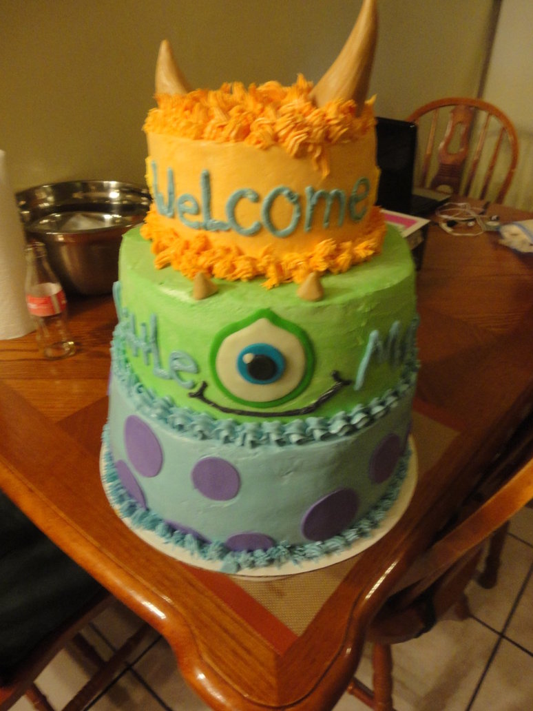 Monster Baby Shower Cake