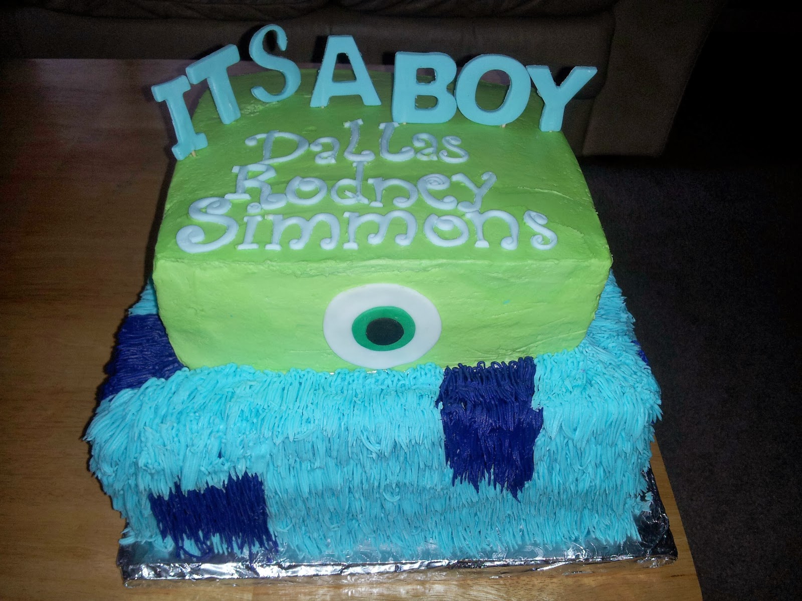 Monsters Inc Baby Shower Cake