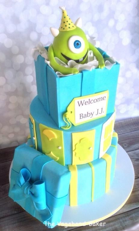 Monsters Inc Baby Shower Cake