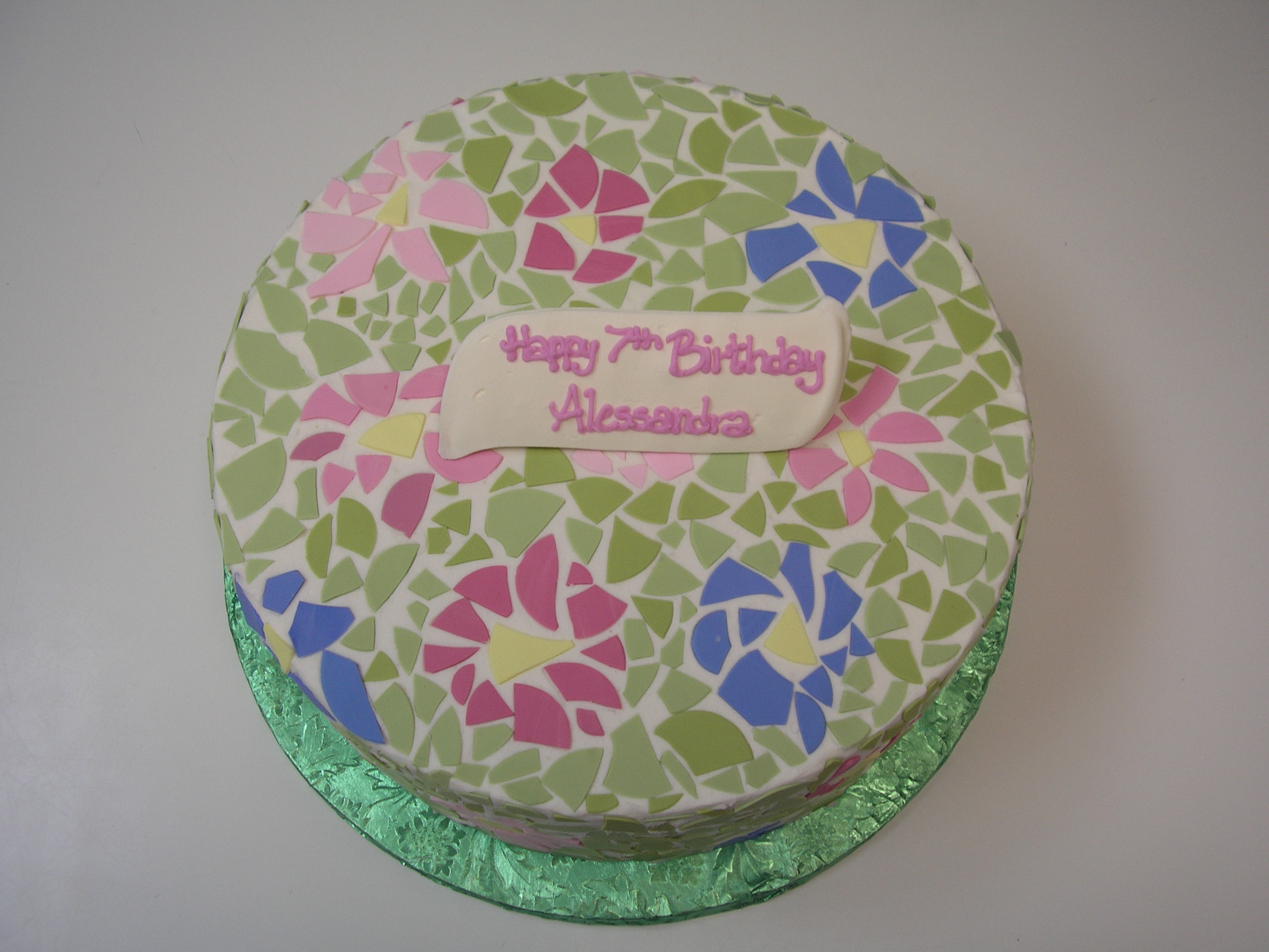 Mosaic Birthday Cake