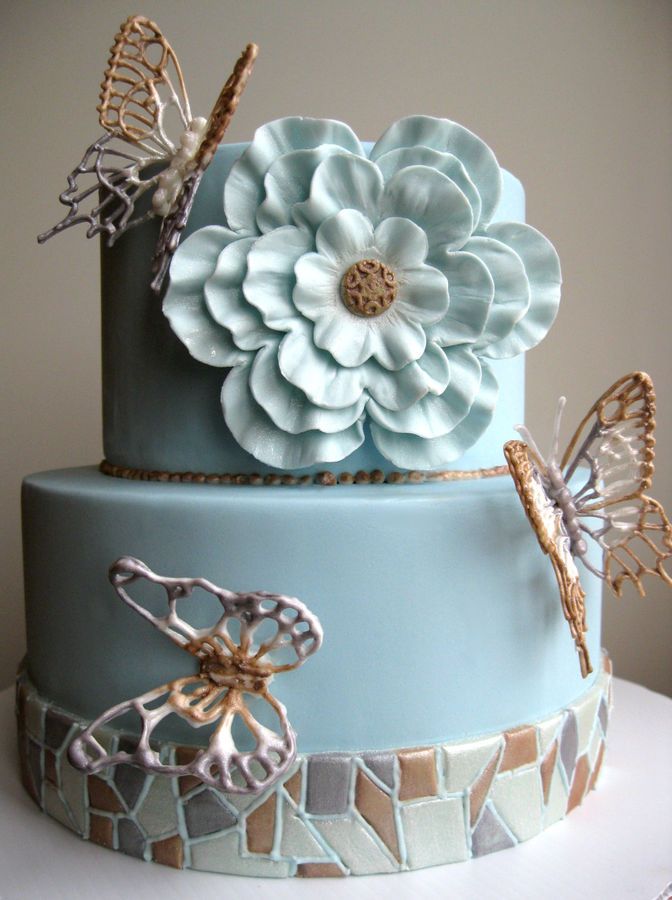 Mosaic Butterfly Cake