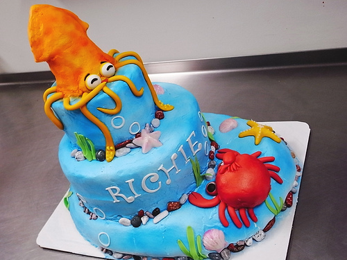 Ocean Themed Birthday Cake