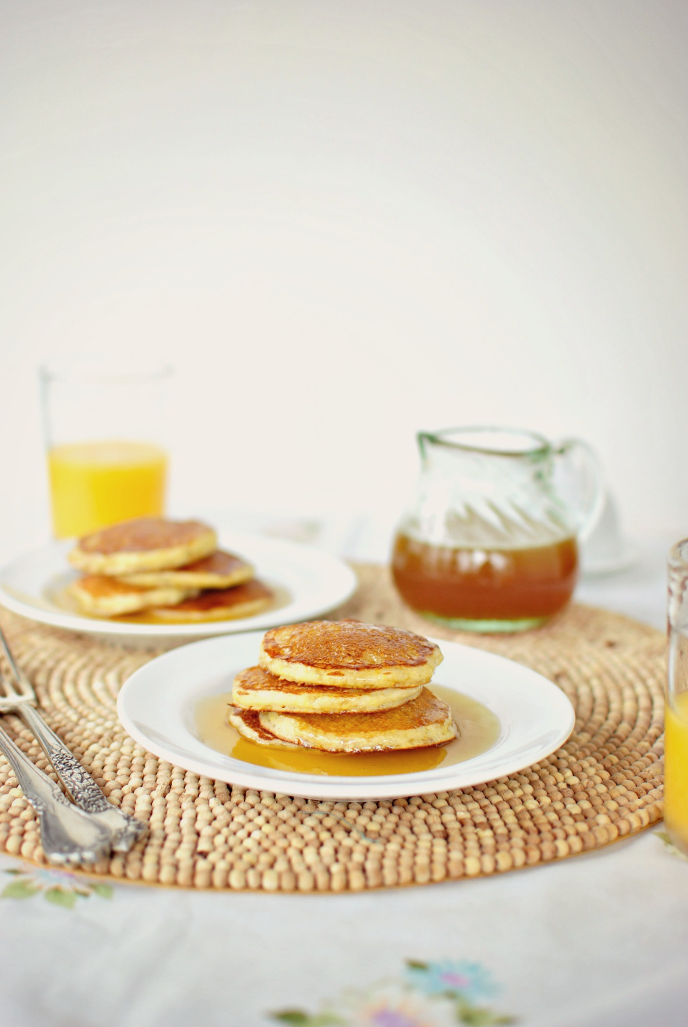 Pancakes with Maple Syrup and Butter