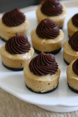 Peanut Butter Chocolate Mini Cheesecakes Desserts Pictures