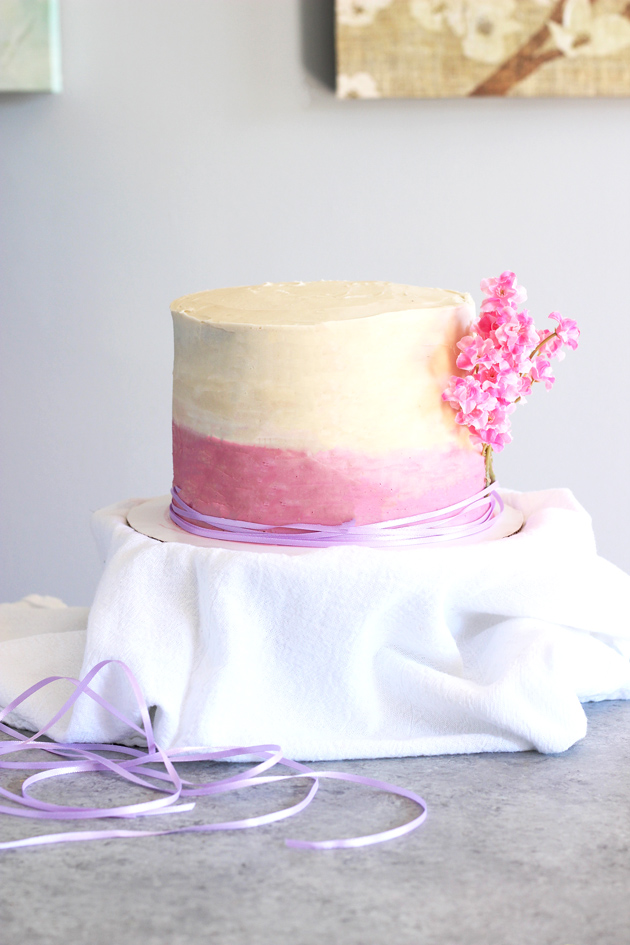 Pink Ombre Birthday Cake