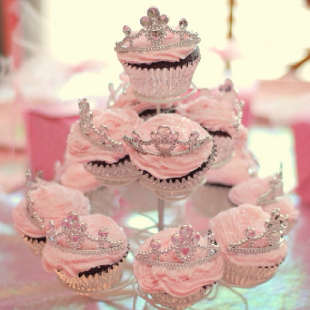 Pink Princess Party Cupcakes