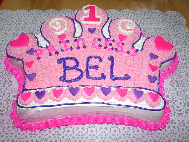 Princess Crown First Birthday Cake