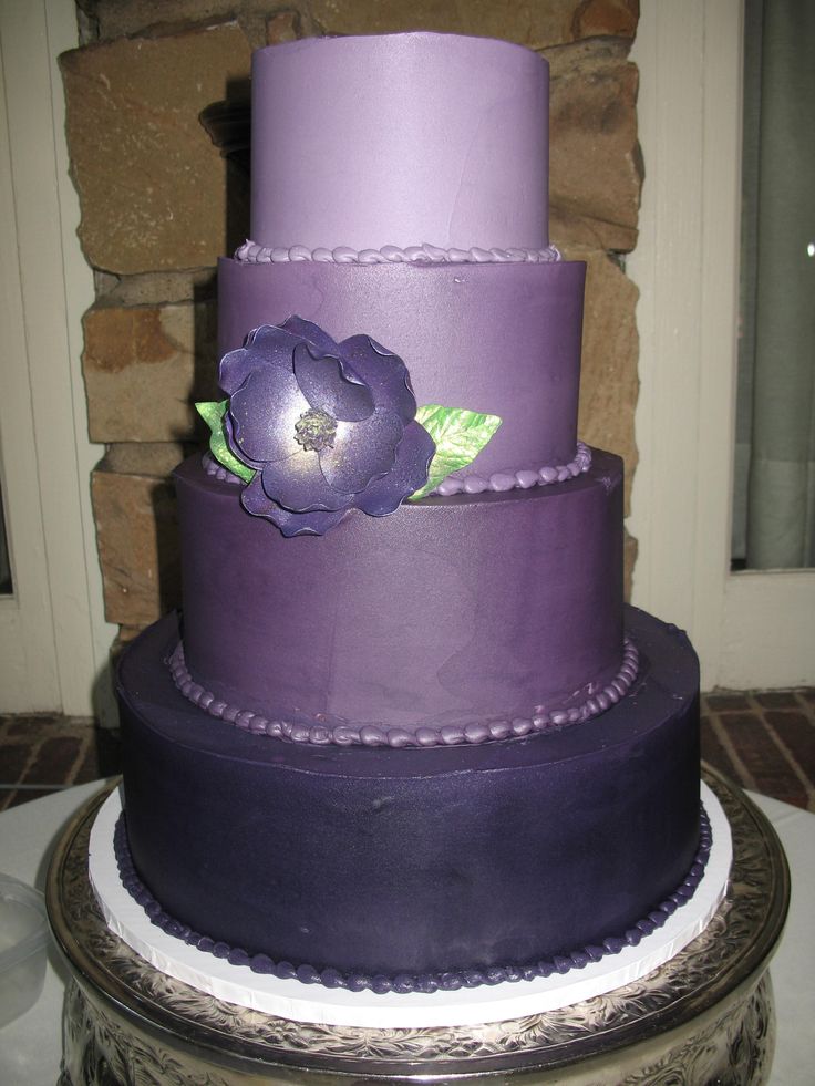 Purple Ombre Wedding Cake