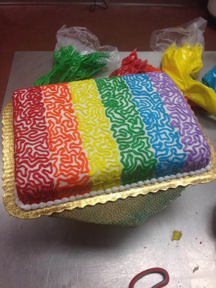 Rainbow Sheet Cake