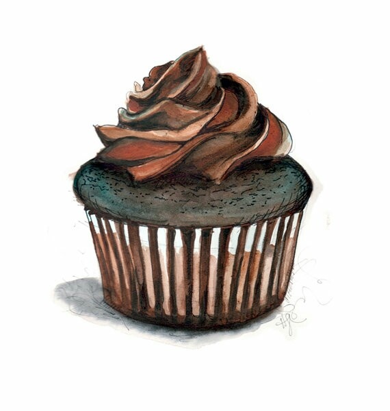 Realistic Cupcake Drawing