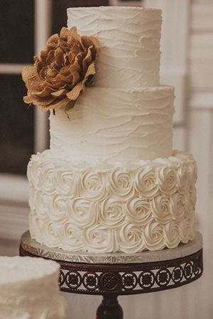 Rustic Buttercream Wedding Cake Ideas