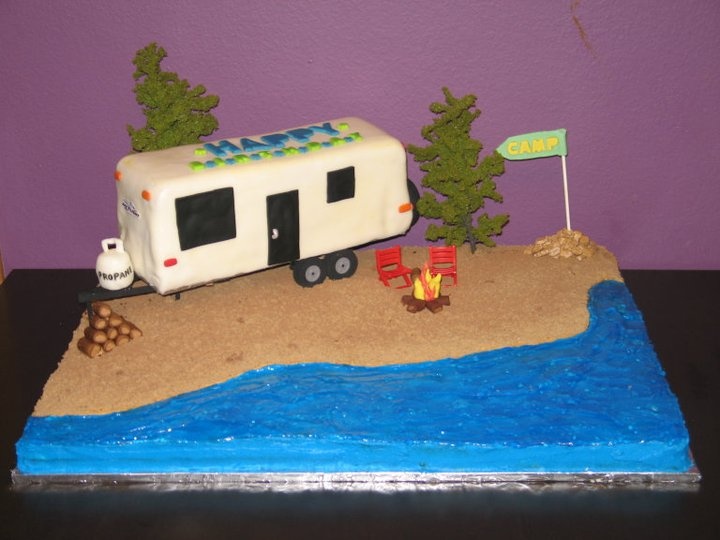 RV Camping Birthday Cake