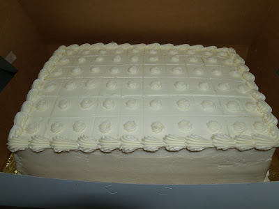 Scored Sheet Cake