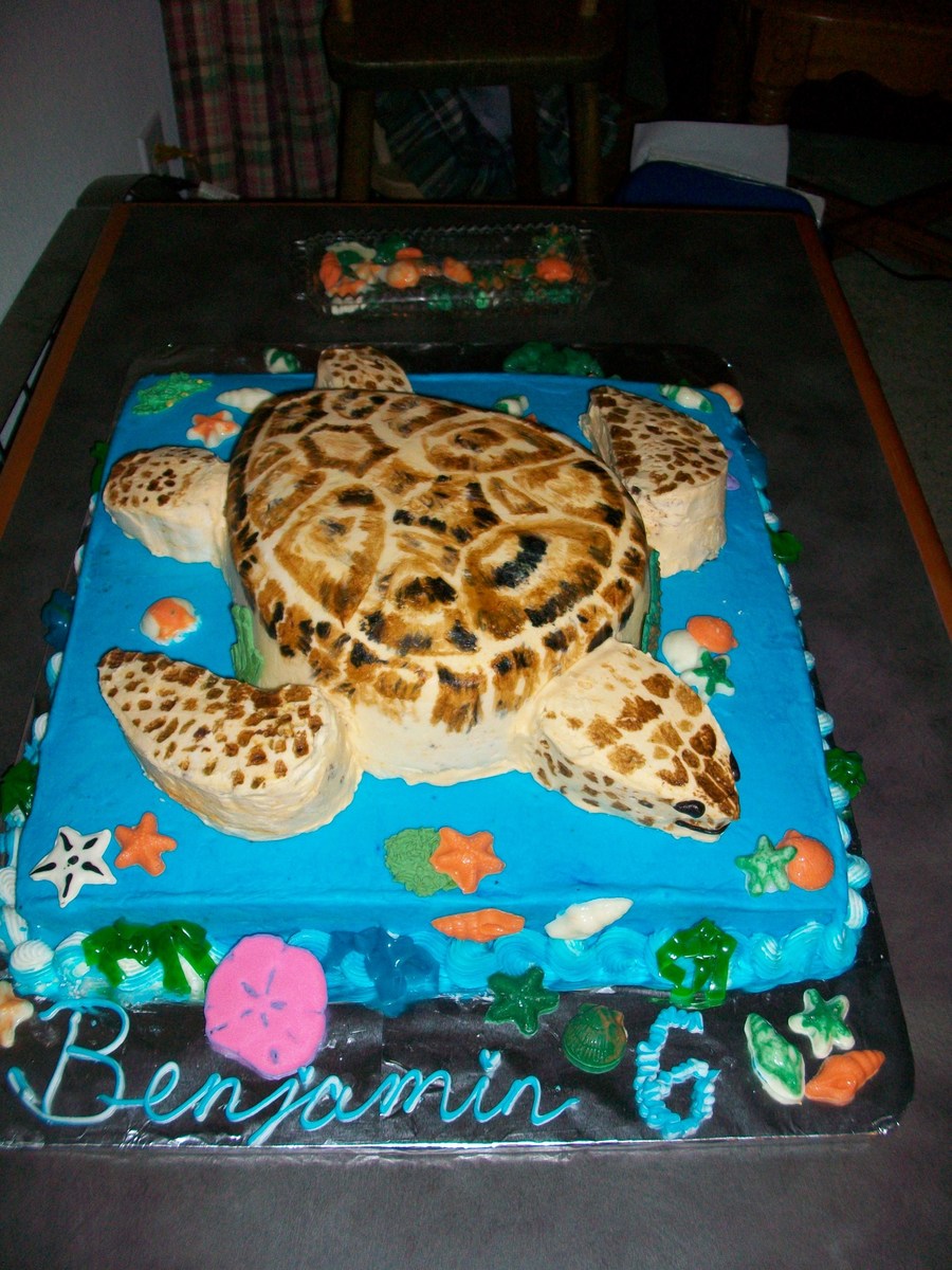 Sea Turtle Birthday Cake