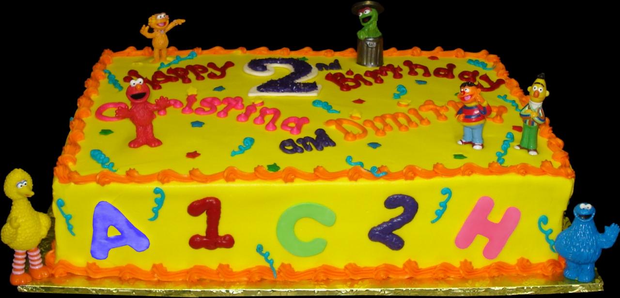 Sesame Street Birthday Sheet Cake