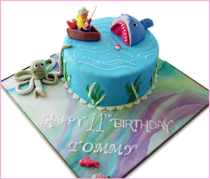 Shark Birthday Cake