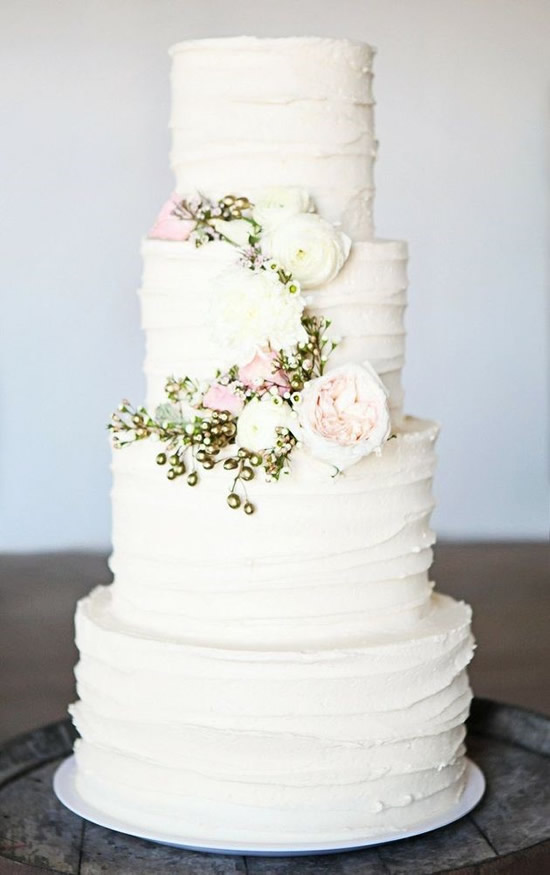 Simple White Wedding Cake