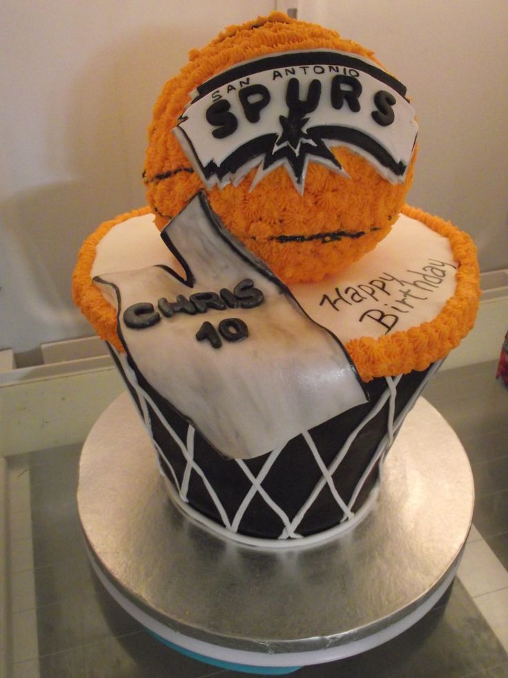 Spurs Basketball Birthday Cake