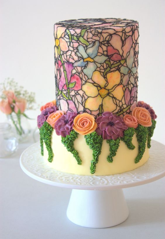 Stained Glass Mosaic Cake