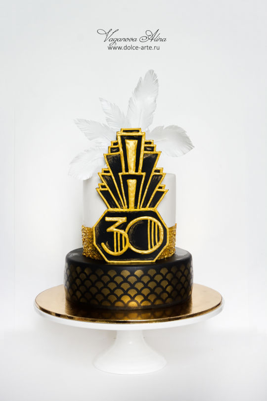 The Great Gatsby Birthday Party Cake