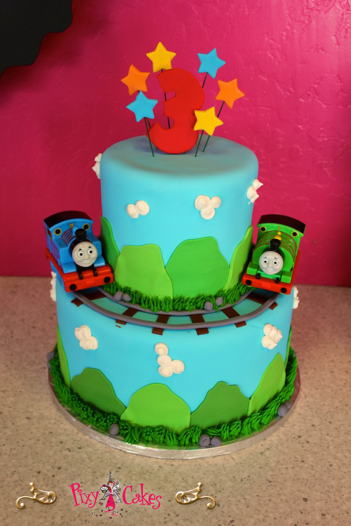 Thomas the Train Two Tier Birthday Cake