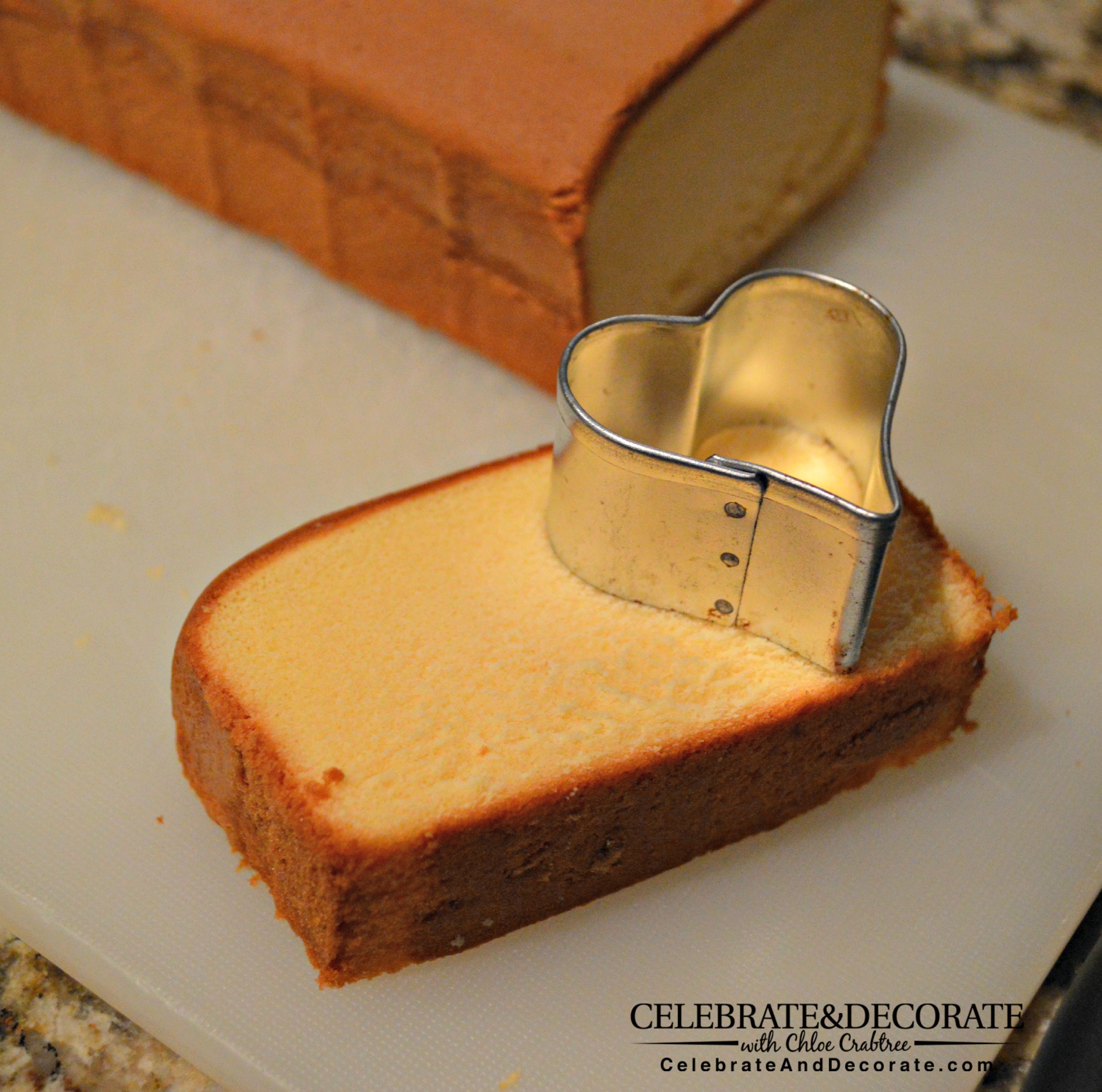 Valentine Cut Out Pound Cake