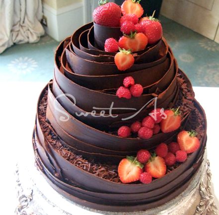 Wedding Cake with Fresh Fruit