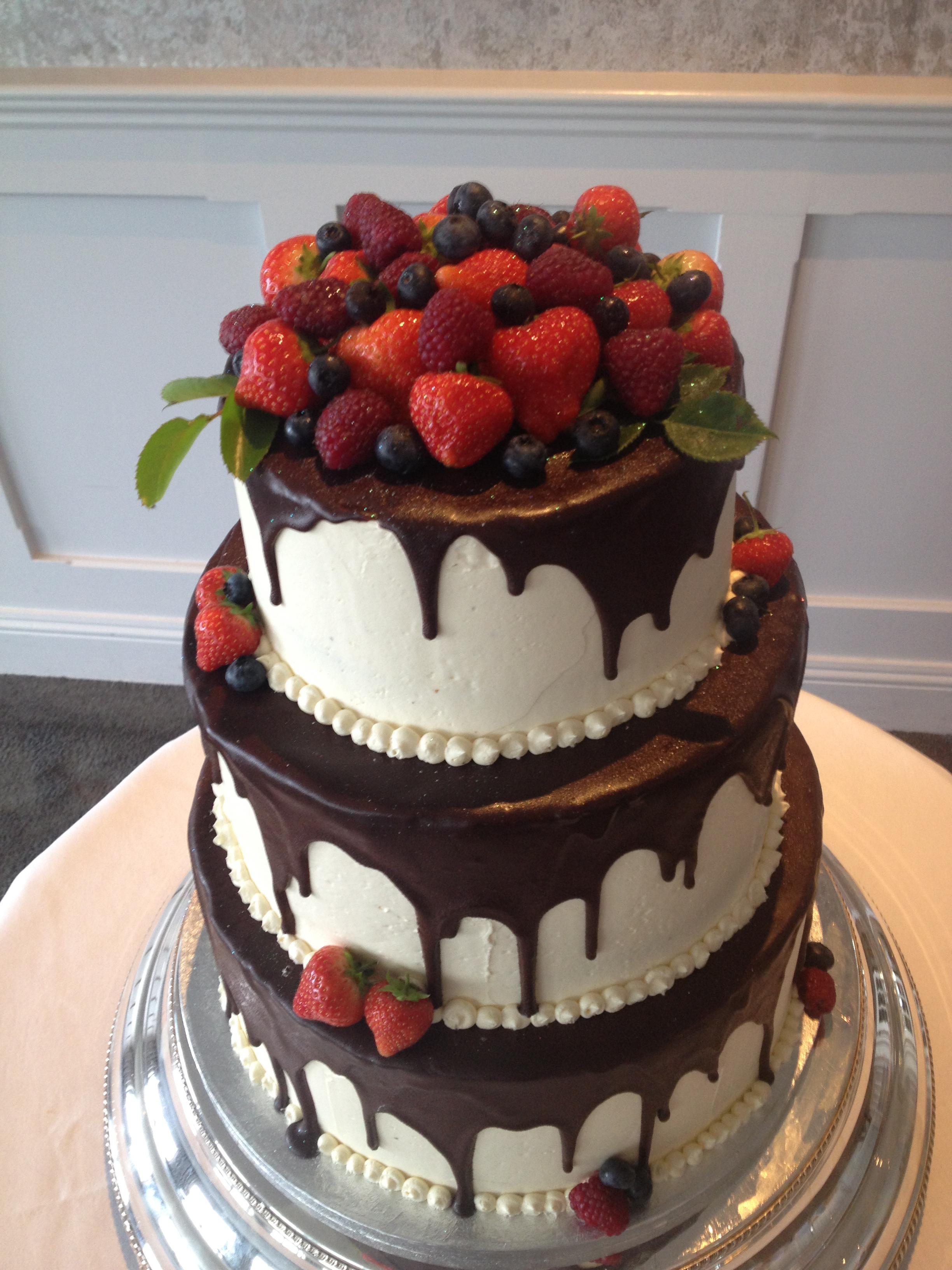 Wedding Cake with Fresh Fruit