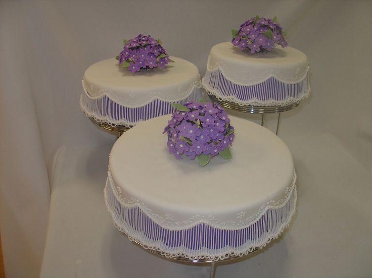 Wedding Cake with Purple